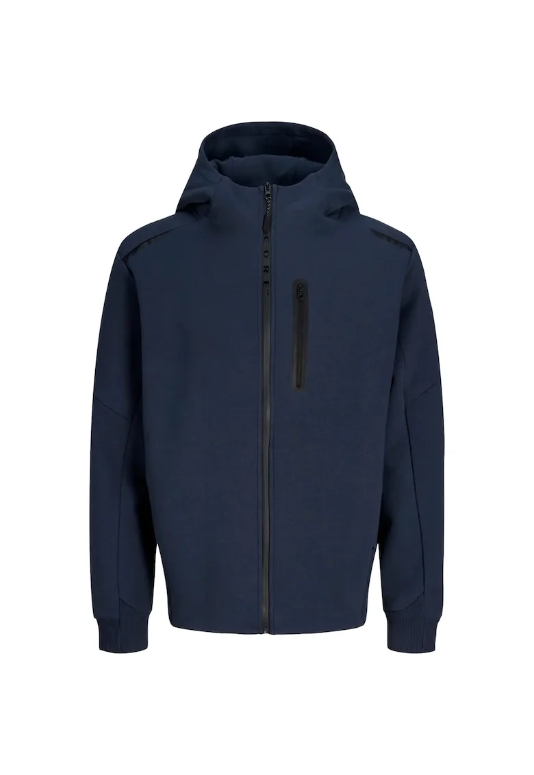 Hanorac JACK &JONES Fusion Full Zip 55917, Albastru inchis