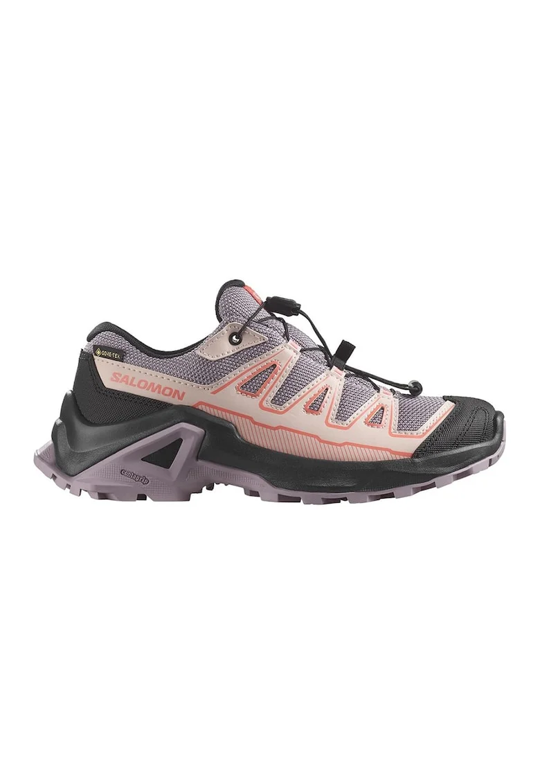 Pantofi cu tehnologie GORE-TEX® pentru alergare pe teren accidentat X Ultra, Negru/Bej/Lila pal
