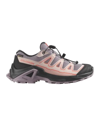 Pantofi cu tehnologie GORE-TEX® pentru alergare pe teren accidentat X Ultra, Negru/Bej/Lila pal