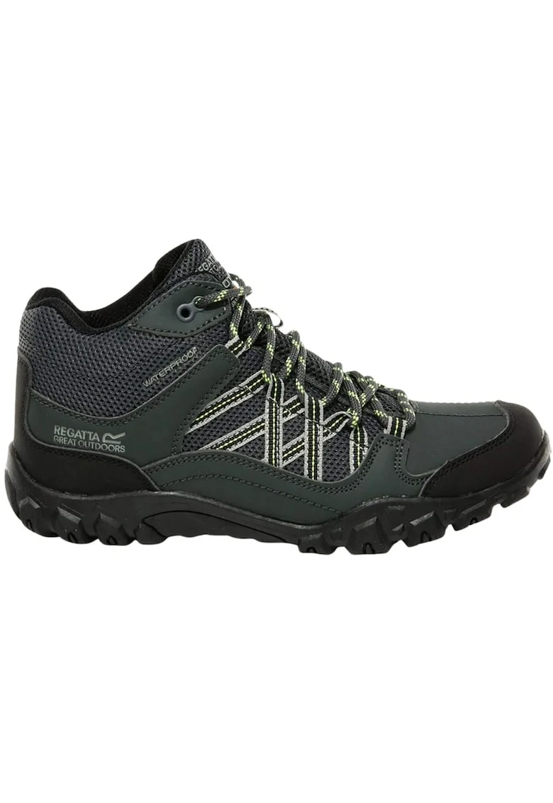 Ghete copii  Edgepoint Mid impermeabile, kaki, material sintetic si textil, pentru trekking
