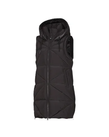 Vesta groasa casual cu gluga fixa femei Jerry, Negru