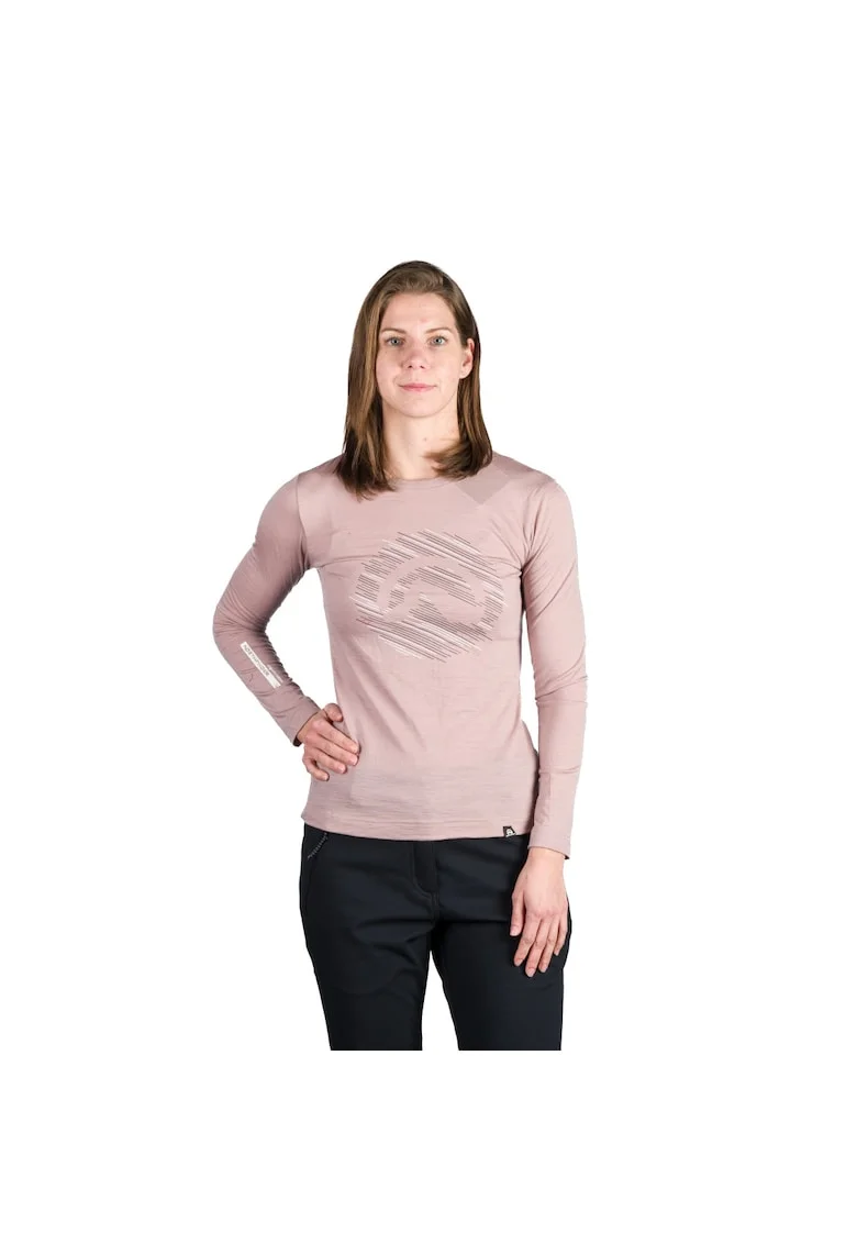 Tricou lana merino dama Aracely, Roz deschis