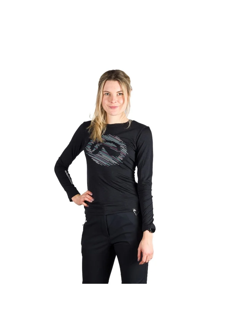 Tricou lana merino dama Aracely, Negru