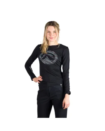 Tricou lana merino dama Aracely, Negru