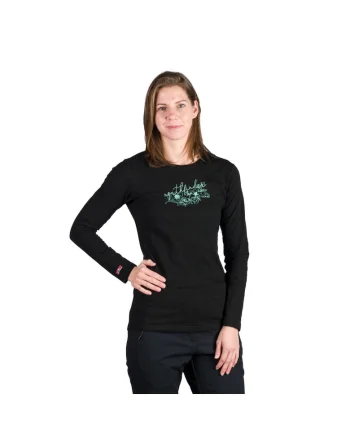 Tricou bumbac dama Iyana, Negru