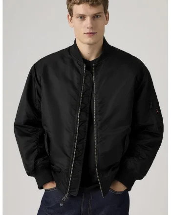 Jacheta bomber relaxed fit MA-1, Negru