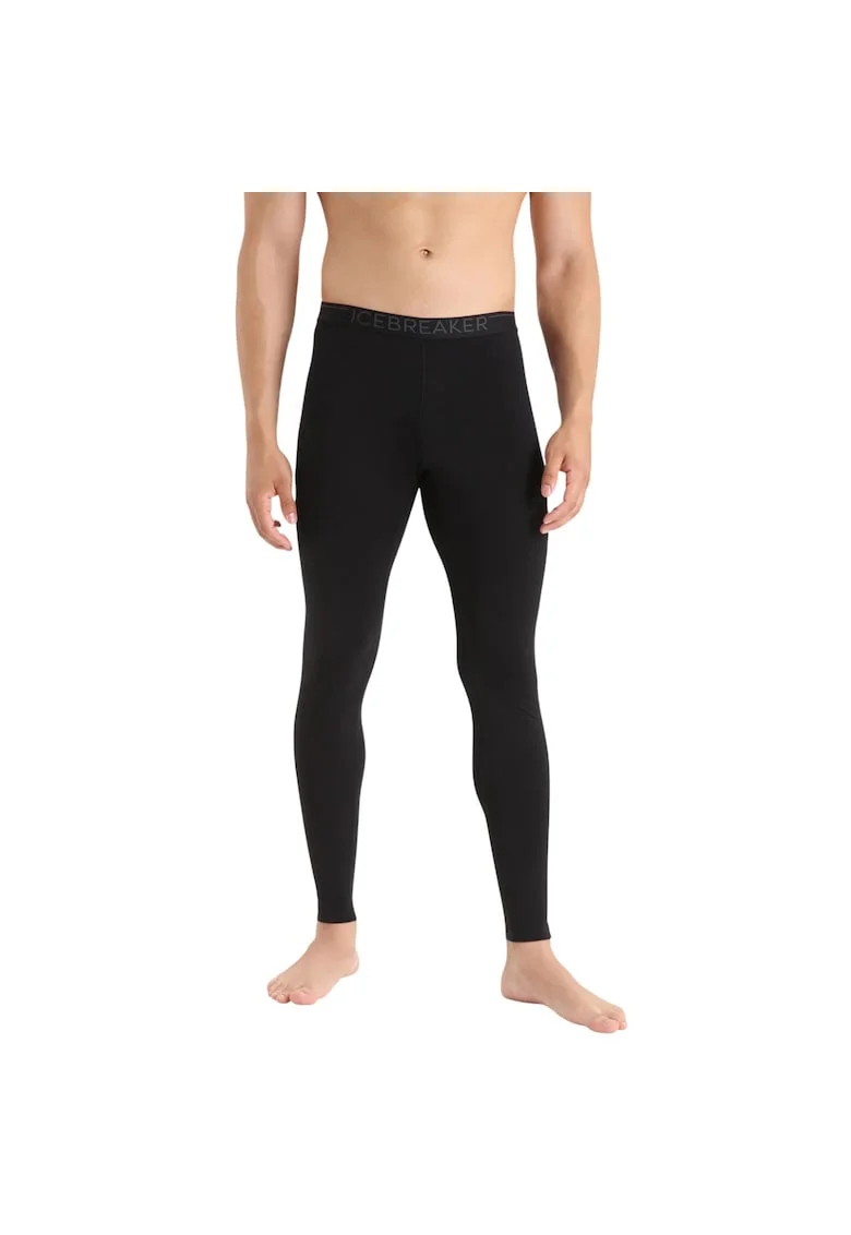 Pantaloni de corp merino barbati  200 Oasis Thermal, Negru