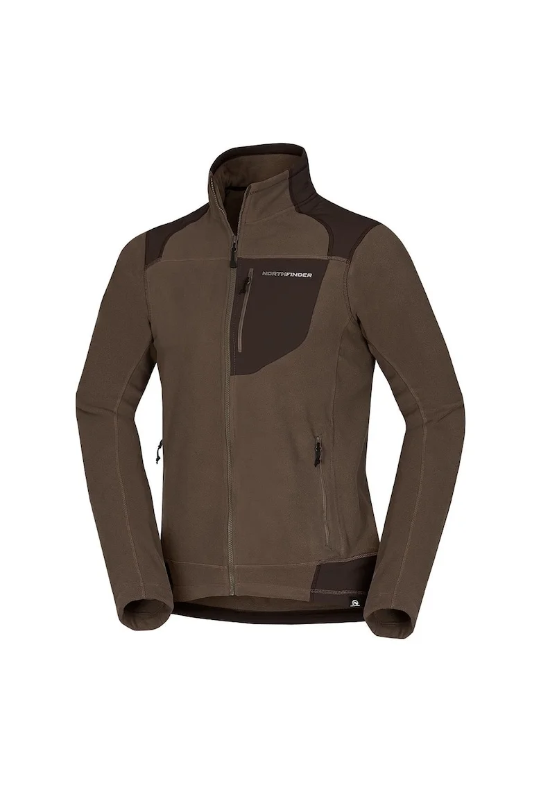 Bluza din fleece NorthPolar pentru barbati Bendik, Maro bej
