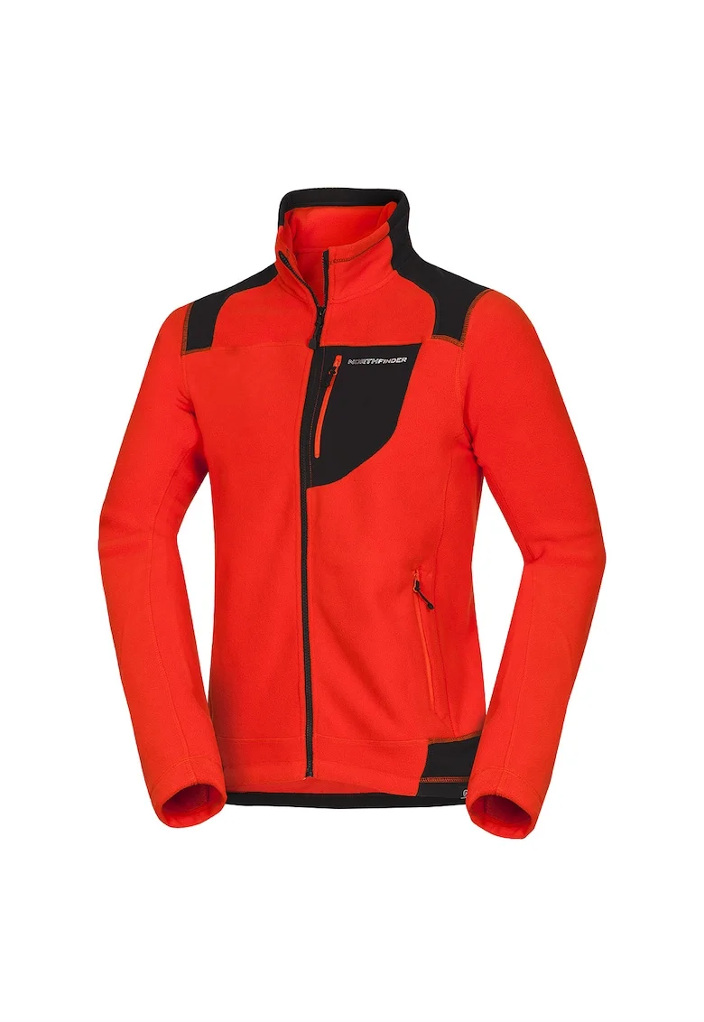 Bluza din fleece NorthPolar pentru barbati Bendik, Rosu aprins