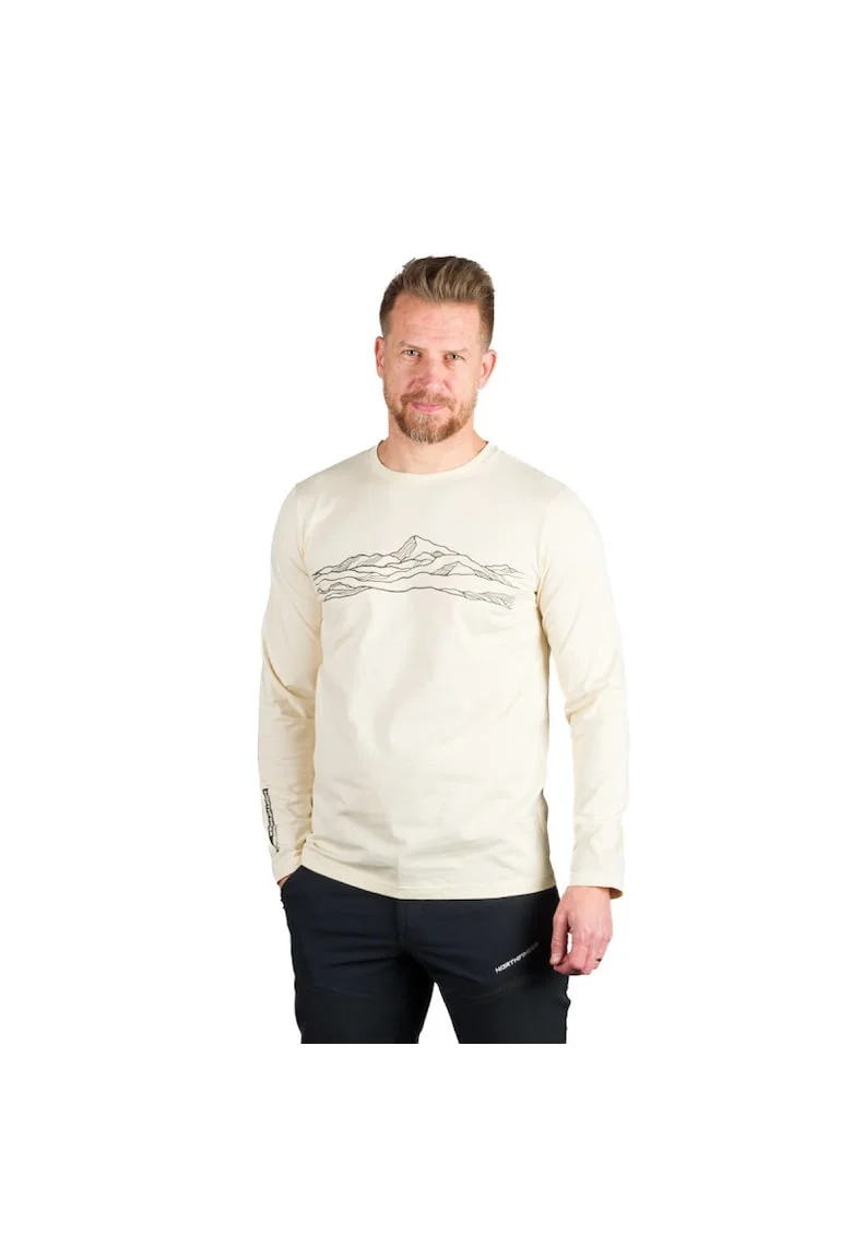 Tricou bumbac organic barbati Bodi, Alb crem