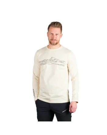 Tricou bumbac organic barbati Bodi, Alb crem