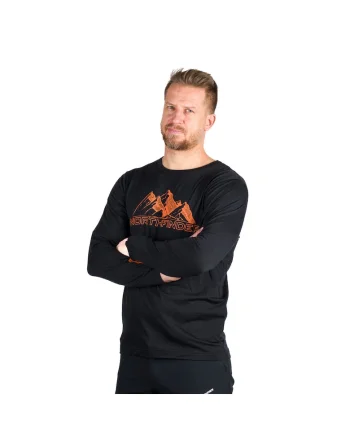 Bluza lana merino barbati Erneszt, Negru