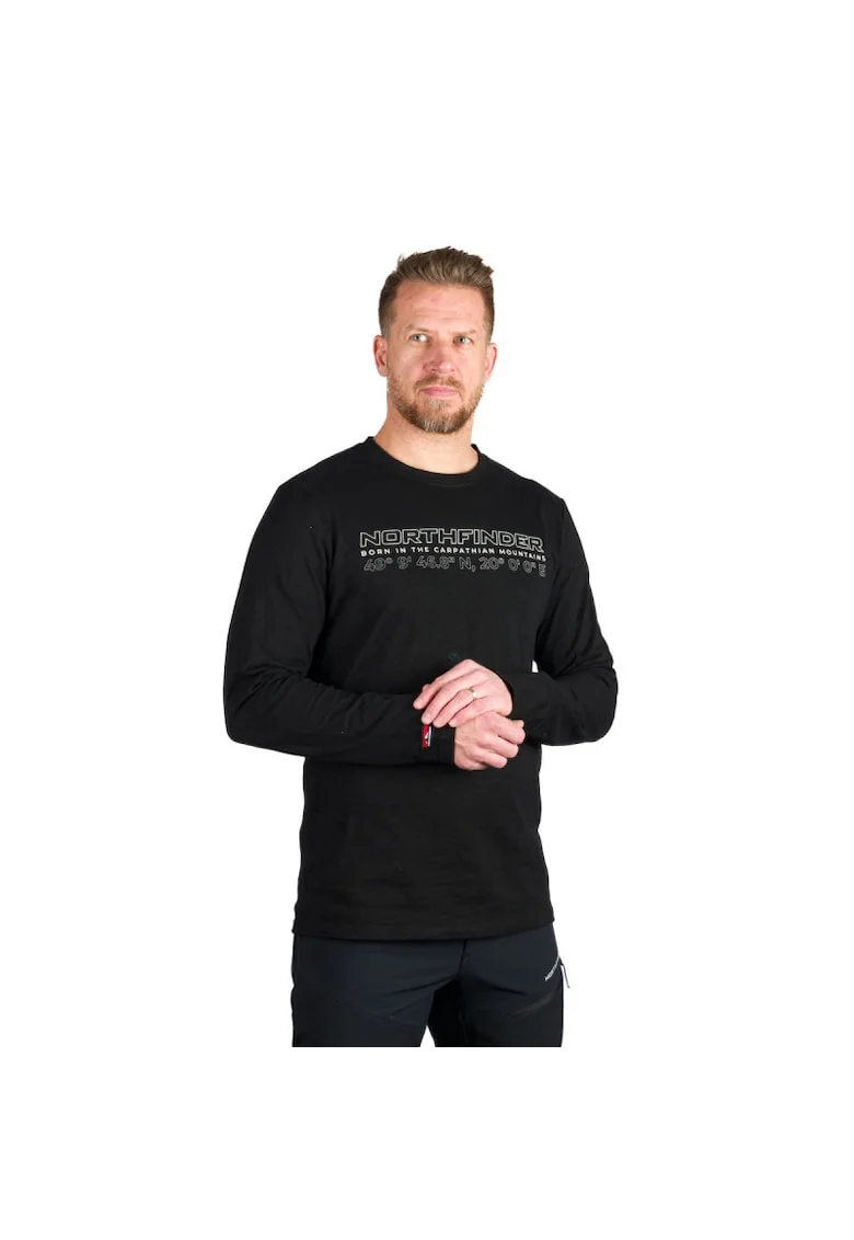 Tricou bumbac organic barbati Denes, Negru