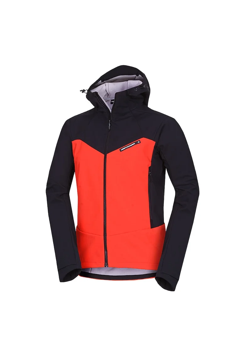 Jacheta softshell gluga barbati Aurelian, Negru/Portocaliu