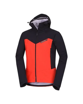 Jacheta softshell gluga barbati Aurelian, Negru/Portocaliu