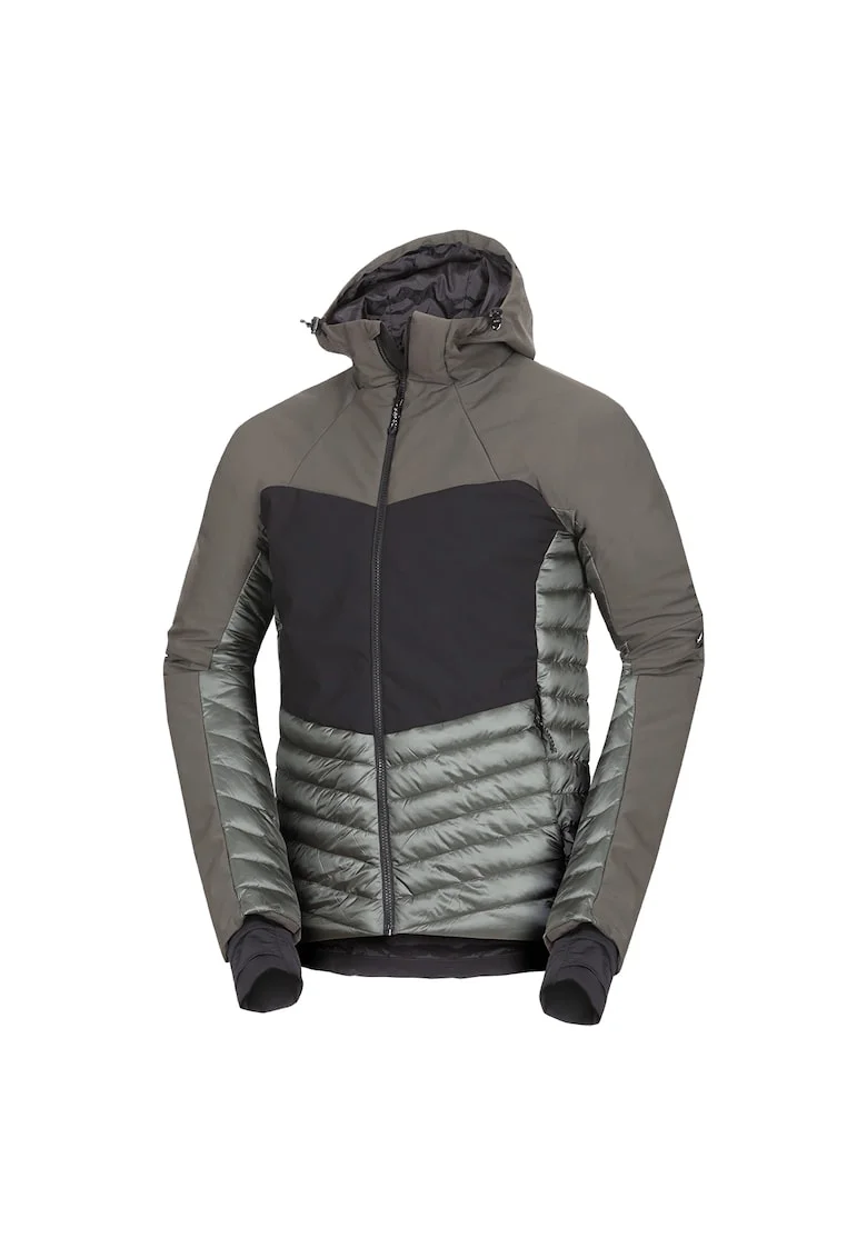 Jacheta hibrida softshell SEAL barbati Emeryk, Negru/Verde inchis