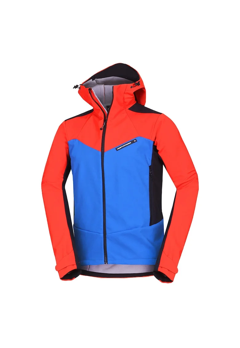 Jacheta softshell gluga barbati Aurelian, Portocaliu/Albastru