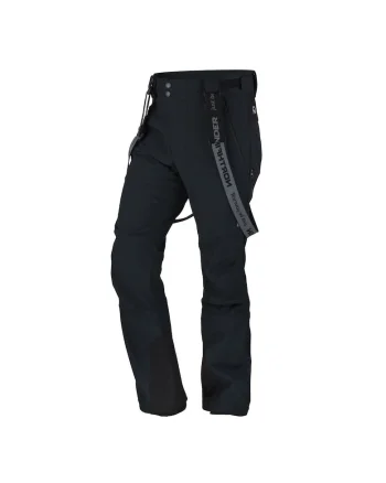 Pantaloni schi softshell elastic 3L 10K/5K pentru barbati Ishaan, Negru