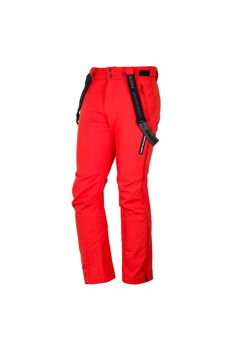 Pantaloni schi softshell 3L 10K/5K barbati Bence, Rosu