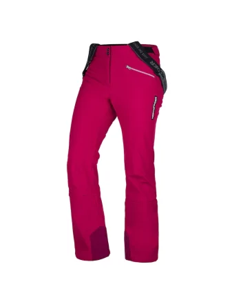Pantaloni de schi softshell 5K/5K femei Pollux, Rosu
