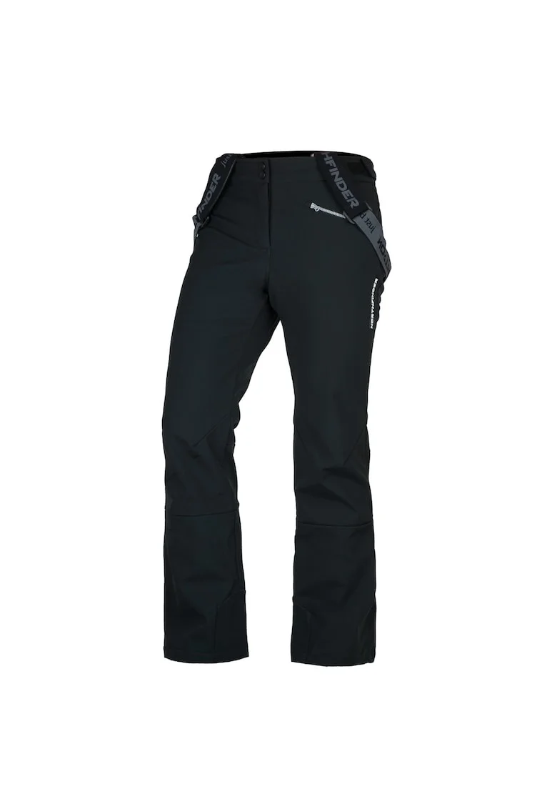 Pantaloni de schi softshell 5K/5K femei Pollux, Negru
