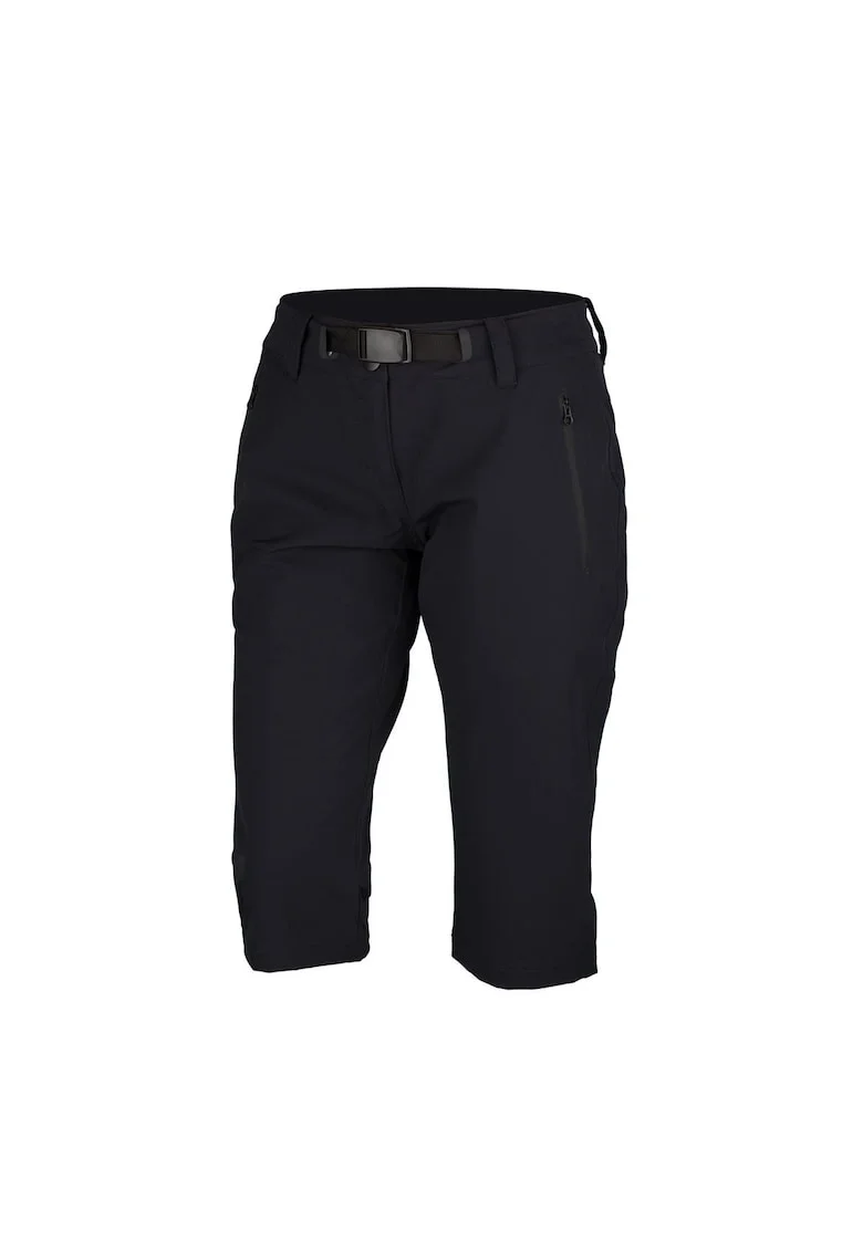 Pantaloni elastici 3/4 regular fit pentru femei Wendy, Negru