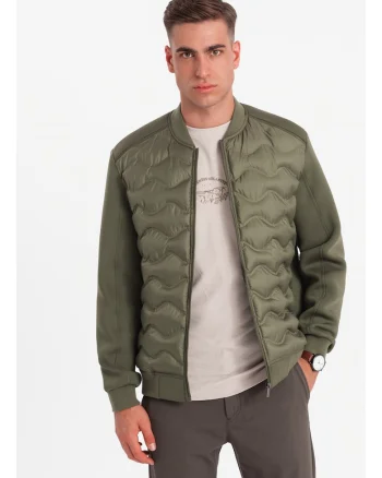 Jacheta cu guler baseball, Verde inchis