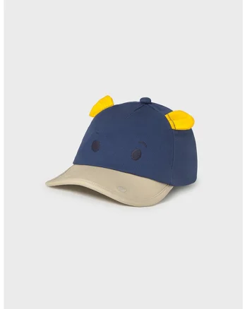 Sapca baseball de bumbac cu imprimeu, Galben/Grej/Bleumarin