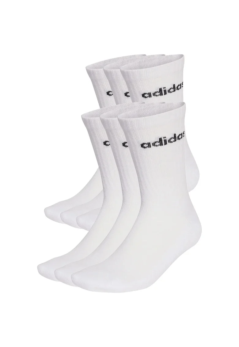 Set de sosete  Linear Crew Cushioned, 6 perechi, alb, Alb