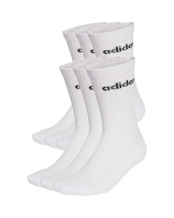 Set de sosete  Linear Crew Cushioned, 6 perechi, alb, Alb