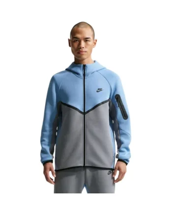 Hanorac  Tech Fleece Windrunner FZ 55770, Gri/Albastru
