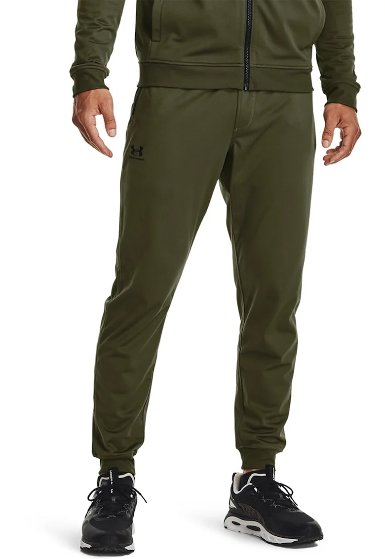 Pantaloni jogger cu snur in talie pentru fitness Sportsyle, Kaki