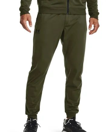 Pantaloni jogger cu snur in talie pentru fitness Sportsyle, Kaki