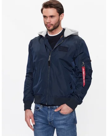 Jacheta bomber barbati,  302235933, Nylon, Albastru, Albastru