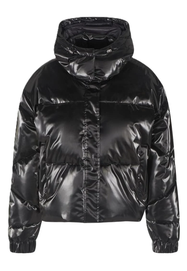 Geaca dama  MOUNTAIN WINTER JACKET COATED BOMBER EXTRA PADDED, Poliester, Negru, Negru
