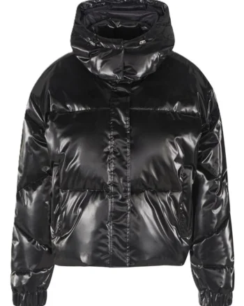 Geaca dama  MOUNTAIN WINTER JACKET COATED BOMBER EXTRA PADDED, Poliester, Negru, Negru