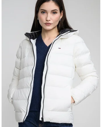 Geaca slim fit cu gluga, Alb