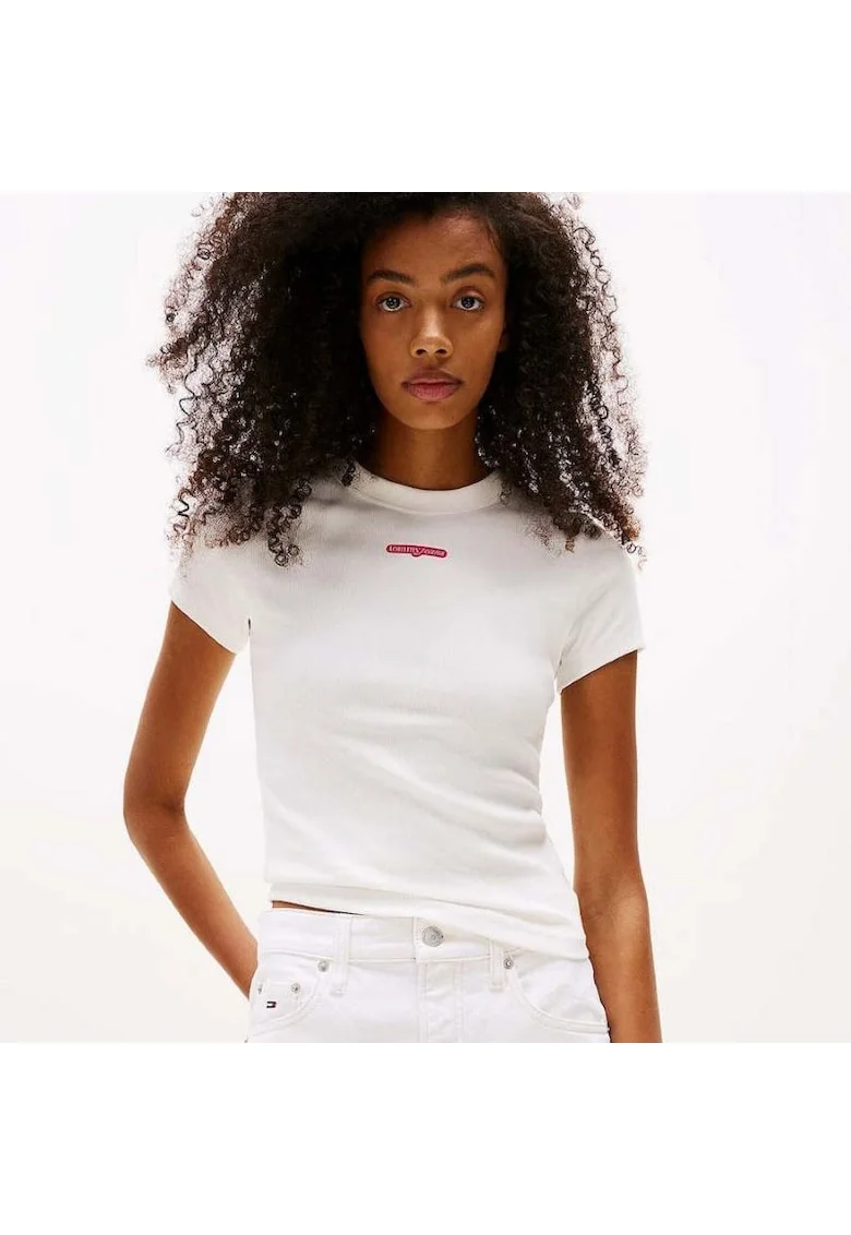 Tricou  TJW SLIM SCRIPT LABEL SS TEEEXT-DW0DW21402-YBL