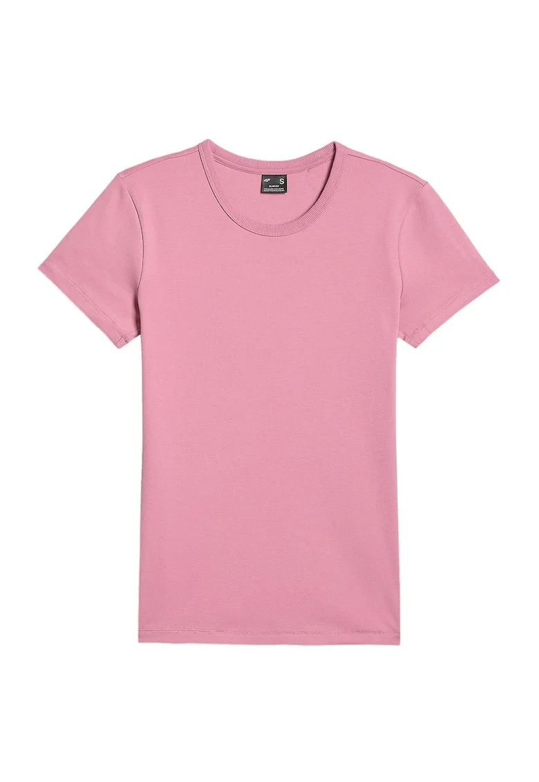 Tricou sport dama,  roz, bumbac, slim fit