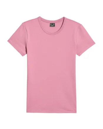 Tricou sport dama,  roz, bumbac, slim fit