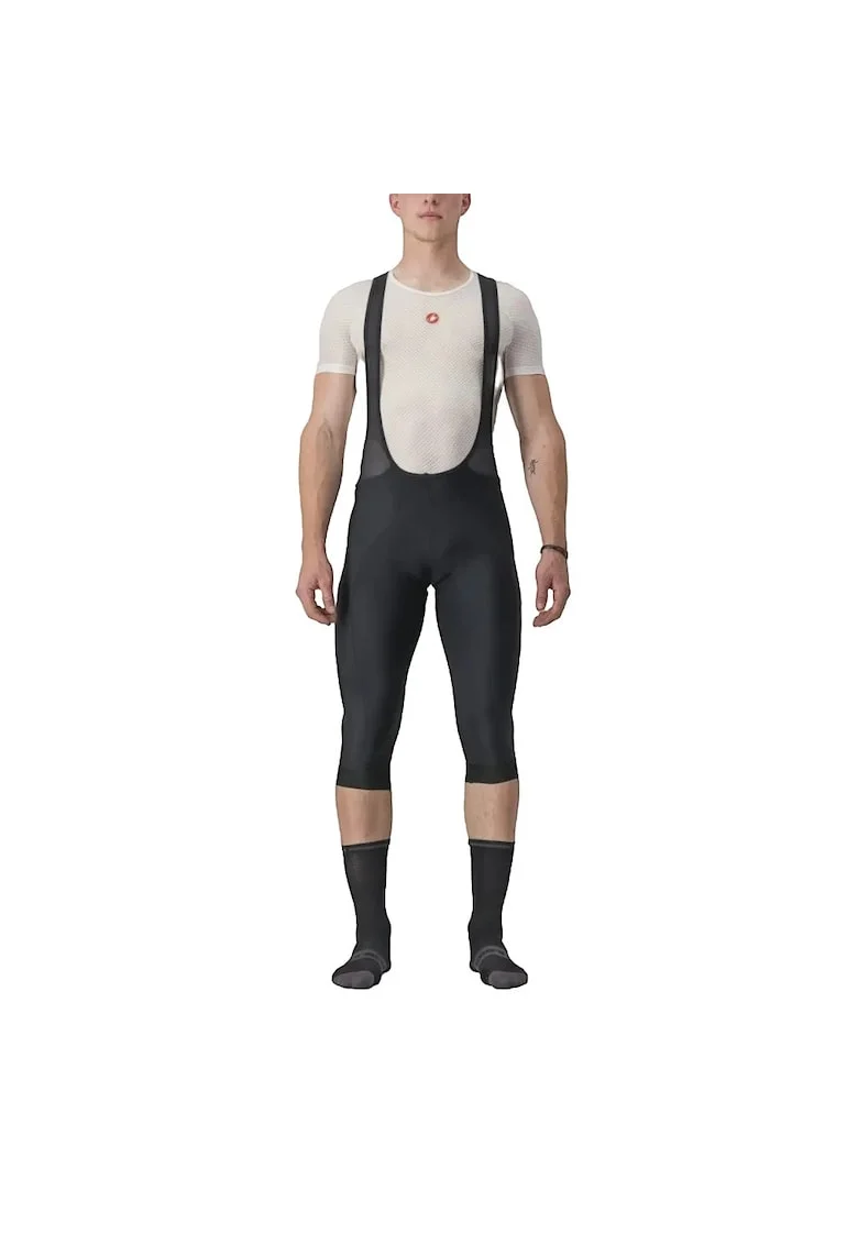 Pantaloni scurti ciclism cu bretele barbati  Entrata 2, Negru