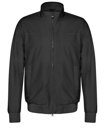 Jacheta cu model uni si buzunare oblice, Negru