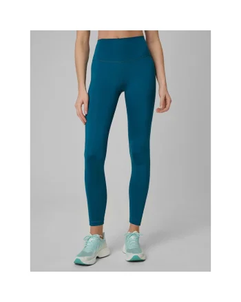 Pantaloni sport dama,  colanti turcoaz, uscare rapida, talie inalta, tehnologie 4F Dry