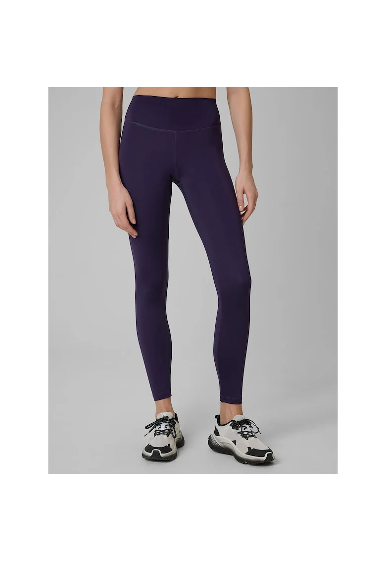 Pantaloni sport dama,  colanti slim, uscare rapida, violet, pentru antrenament