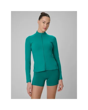 Bluza sport dama,  slim, turcoaz, 4F Dry, antrenament