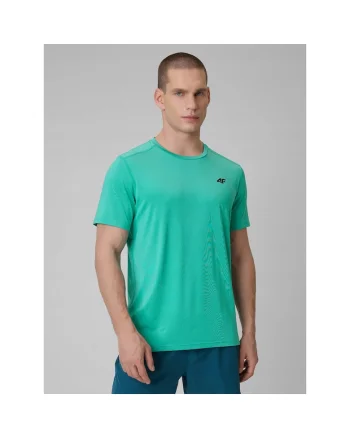 Tricou sport barbati  uscare rapida, sintetic, turcoaz