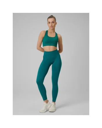 Pantaloni sport dama  colanti antrenament, turcoaz, fara cusaturi