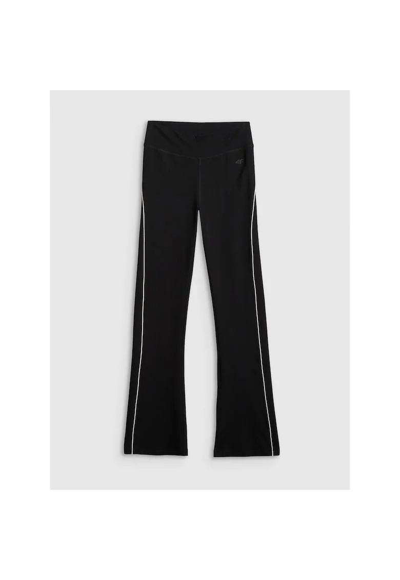 Pantaloni sport dama,  mulati cu picioare largite, negru, bumbac
