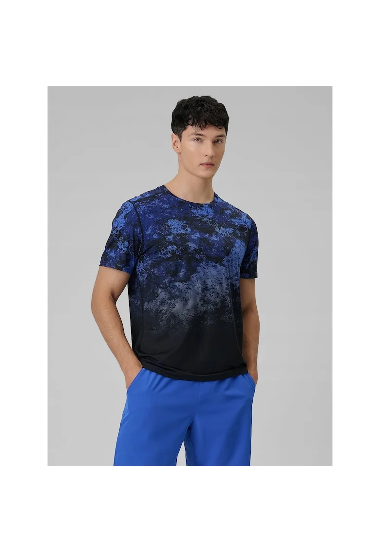 Tricou sport barbati  uscare rapida, albastru/negru