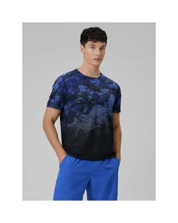 Tricou sport barbati  uscare rapida, albastru/negru